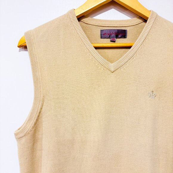 STOCKHOMME Beige knit sweater vest | Casual preppy | Small - Picture 2 of 6